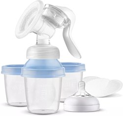 Молокоотсос Philips AVENT Natural Motion с контейнерами для хранения SCF430/13