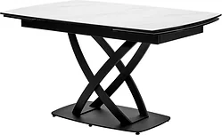 Кухонный стол M-City Foggia 140 KL-99 614M05213 (белый мрамор матовый/итальянская керамика/черный) Кухонный стол M-City Foggia 140 KL-99 614M05213 (белый мрамор матовый/итальянская керамика/черный)