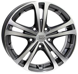 WSP Italy W3502 6x15/5x100 D57.1 ET43 Anthracite Polished
