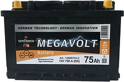 Автомобильный аккумулятор Megavolt 12V +R (75Ah) Автомобильный аккумулятор Megavolt 12V +R (75Ah)