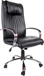 Кресло Деловая обстановка Артекс Хром ХН кожа (черный) Кресло Деловая обстановка Артекс Хром ХН кожа (черный)