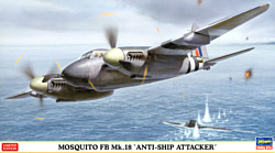 Hasegawa Истребитель-бомбардировщик Mosquito MK18 Anti-Ship Attacker