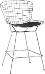 Stool Group Bertoia BTY-24L-P6 CH/BL (хромированный с черной подушкой)