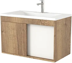 Тумба под умывальник Дабер 014 WeltWasser Deilbach 7517-80 Т14.8W.0.21 (дуб галифакс/белый)