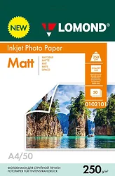 Фотобумага Lomond двухсторонняя матовая А4 250 г/м2 50 л 0102101