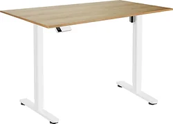 Стол для работы стоя ErgoSmart Electric Desk Slim 1380х800х18 мм (дуб натуральный/белый)