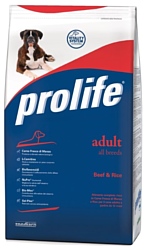 Prolife Adult All Breeds с говядиной и рисом (15 кг)