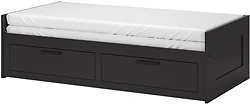 Кровать Ikea Бримнэс 200x80-160 (черный, малфорс жесткий) 392.495.37 Кровать Ikea Бримнэс 200x80-160 (черный, малфорс жесткий) 392.495.37
