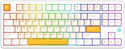 Клавиатура Ajazz AK870 V2 yellow/white, Ajazz Daydream