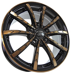 Sakura Wheels 9525 7x16/5x114.3 D73.1 ET45 Черный с бронзой
