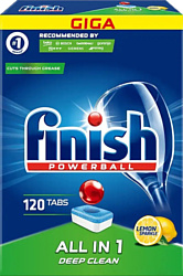 Finish All in 1 Deep Clean Лимон (120 tabs