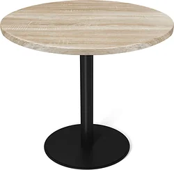 Кухонный стол Sheffilton SHT-TU43/TT 80 МДФ (черный муар/дуб сонома светлый)