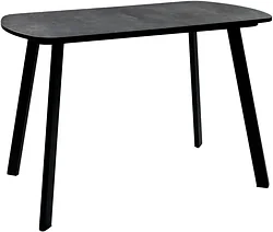 Кухонный стол ВВР ЛДСП Раздвижной (камень темный/профиль черный)