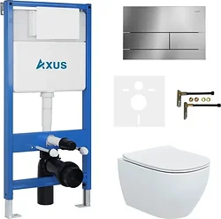 Унитаз Axus 2318 с инсталляцией 011D и кнопкой 097TS