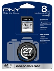 PNY Performance SDHC class 10 UHS-I U1 8GB