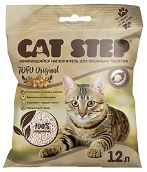 Наполнитель Cat Step Tofu Original растительный комкующийся 12л