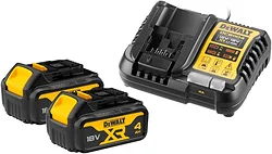 Аккумулятор с зарядным устройством DeWALT DCB1104M2 (18В/2x4 Ач) Аккумулятор с зарядным устройством DeWALT DCB1104M2 (18В/2x4 Ач)