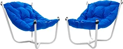 M-Group Чил 29360110 (2 шт, белый/синяя подушка)