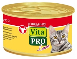 Vita PRO Мяcной мусс Luxe для кошек, говядина (0.085 кг) 24 шт.