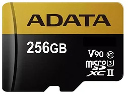 Карта памяти ADATA Premier ONE microSDXC UHS-II U3 Class 10 256GB + SD adapter