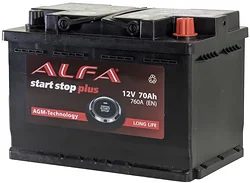 Автомобильный аккумулятор ALFA AGM R+ (70Ah)
