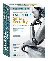 Антивирус NOD32 Smart Security Platinum Edition (1 ПК,2 года) продление лицензии