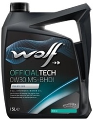 Моторное масло Wolf OfficialTech 0W-30 MS-BHDI 5л