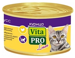 Vita PRO Мяcной мусс Luxe для стерилизованных кошек, курица (0.085 кг) 6 шт.