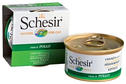 Schesir (0.085 кг) 1 шт. Кусочки в желе. Куриное филе. Консервы для кошек