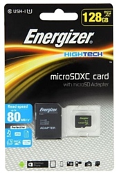 Energizer microSDXC Class 10 UHS-I U1 80MB/s 128GB + SD adapter