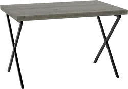 Кухонный стол TMB Loft Кросс Дуб 1500x800 40 мм (угольный серый)