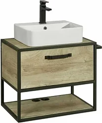 Тумба под умывальник Акватон  Лофт Фабрик 65 1A2423K2LTDU0