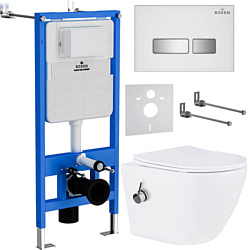 Унитаз Roxen Antares Bidet в комплекте с инсталляцией StounFix Slim 6 в 1 962866 (кнопка: белое стекло) Унитаз Roxen Antares Bidet в комплекте с инсталляцией StounFix Slim 6 в 1 962866 (кнопка: белое стекло)