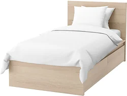 Кровать Ikea Мальм 200x90 (2 ящика, дубовый шпон/беленый, Лурой) 692.109.15 Кровать Ikea Мальм 200x90 (2 ящика, дубовый шпон/беленый, Лурой) 692.109.15