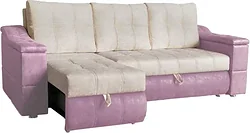 Прямой диван Асмана Камертон-1 трансформер 1.3x0.65 правый (банни 06/бел глессе)