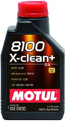 Моторное масло Motul 8100 X-clean+ 5W-30 1л