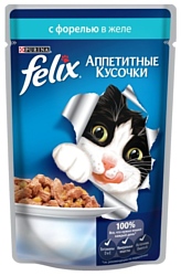 Felix Аппетитные кусочки с Форелью в желе (0.085 кг) 1 шт.