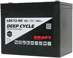 Автомобильный аккумулятор KRAFT 12V-90Ah(C20) L+ (90Ah) Автомобильный аккумулятор KRAFT 12V-90Ah(C20) L+ (90Ah)