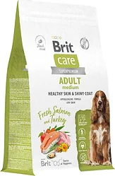 Brit Dog Adult Medium Healthy Skin&Shiny Coat с лососем и индейкой 3 кг Brit Dog Adult Medium Healthy Skin&Shiny Coat с лососем и индейкой 3 кг