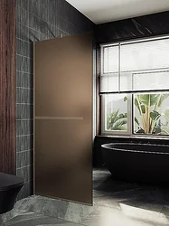 Душевая перегородка MaybahGlass 99x195 MGD-1460-2у (бронзовое матовое стекло/бронза)