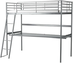 Ikea Свэрта 208x97 (кровать-чердак, серебристый) (591.512.71)