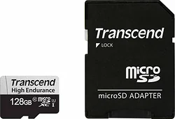 Карта памяти Transcend microSDXC 300S Class 10 U3 A1 V30 128GB + SD adapter
