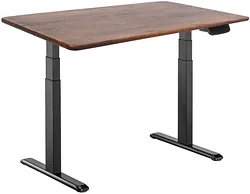 Стол для работы стоя ErgoSmart Wooden Ergo Desk Prime 1300х750х27 мм (прямой край, дуб мореный/черный)