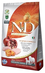 Farmina (12 кг) N&D Grain-Free Canine Pumpkin Chicken & Pomegranate Adult Medium & Maxi