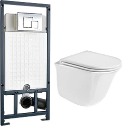 Унитаз WeltWasser Telbach 004 GL-WT + Marberg 507 SE (белый глянец/хром)