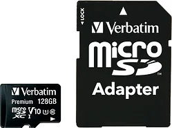 Карта памяти Verbatim Premium 44085 128GB + адаптер