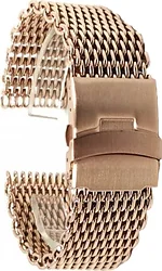 Браслет Rumi Shark металлический 20 мм (красное золото)