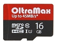 Oltramax Elite OM016GCSDHC10UHS-1-ElU1 microSDHC 16GB (с адаптером)