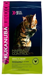 Eukanuba Adult Dry Cat Food Hairball Control Chicken (4 кг)