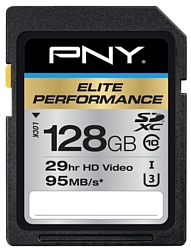 PNY Elite Performance SDXC class 10 UHS-I U3 128GB